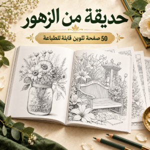 كتاب تلوين زهور