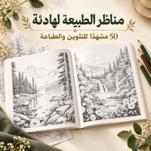 كتاب تلوين مناظر طبيعية