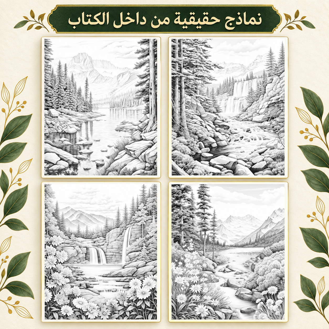 كتاب تلوين مناظر طبيعية